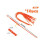 Snow Chains - Universal - 10 Pcs - Orange - Easy Installation - Car Compatible 2