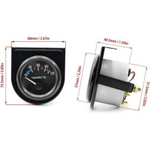 Kfz-Wassertemperaturanzeige-Set, schwarz, LED, universell, 101,6-mm-Zifferblatt