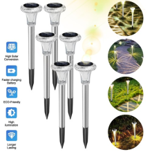 6PACK Solar Stake Lights Outdoor Garden Patio Lawn Landscape Pathway Lighting