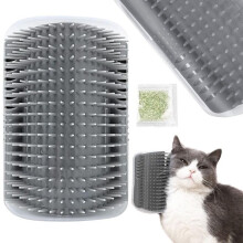 Kattborste met kattenkruidbak / Cat Nip - Självvård kat QIEDOVIEY
