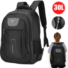 Men Black Large Backpack Rucksack - Outdoor Sport Work School Travel Hiking Bag