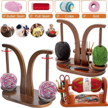 Handmade Yarn Spinner Wooden Wool Yarn Winder Rack Knitting Tool Rotatable