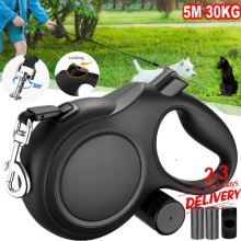 Retractable Dog Lead 5m Extendable Pet Leash Training Max 30kg Strong Durable