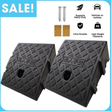 2X Heavy Duty Kerb Ramp Portable Curb Ramps for Doorways Wheelchair Bicycles Car