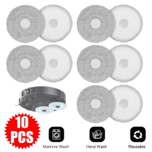 10x Mop Heads Mop Refills Easy Cleaning Mop Heads for Dreame L10s Series NEW