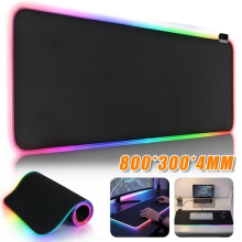 Large RGB Colorful LED Lighting Gaming Mouse Pad Mat 14 Lighting Modes PC Laptop