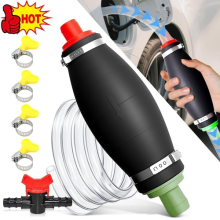 2.5m Hand Siphon Pump Car Manual Fuel Tank Suction Oil Sucker Liquid Transfer