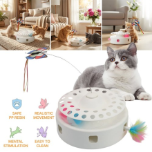 UK Interactive Cat Toy Smart Cat Toys Automatic Butterfly Feather Pet Toys NEW