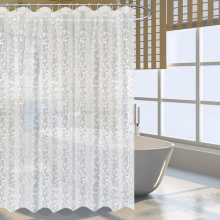 Clear Shower Curtain Waterproof Mould Proof PVC Bathroom Curtains with Hooks