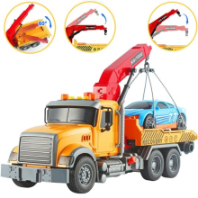 Kid Wrecker Rescue Tow Truck Set Recovery Sound Crane With Hook Car Lift Playset