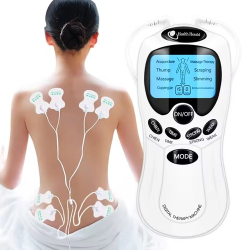 TENS Machine Therapy Pads Back Electrical Muscle Stimulator Massager Pulse UK
