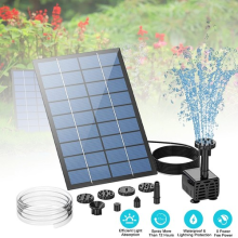 Solar Panel Powered Water Feature Pump Kit for Garden Small Pool Pond Fountain