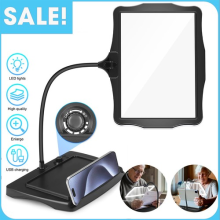 Magnifying Glass With LED Light Magnifier Lamp Rechargeable Illuminated Dimmable
