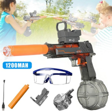 Electric Water Blaster Transparent 32ft Range Manual/Electric Modes Summer Fun