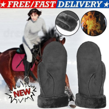 Lady Thermal Mittens Soft Warm Winter Gloves Anti-Freeze Connect fingers Thicken