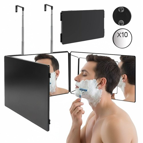3 Way Mirror 360Self Cut Led Light Mirror Tri-fold Mirror for Self Hair Cutting