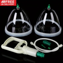 Breast Enlarger Pump Kit Enhancement Vacuum Enlargement Massager Cups Machine UK