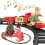 14 Pcs Kids Electric Train Set Light Sound Realistic Engine Classic Model Train 1