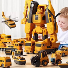 Kids Toy Engineering Vehicle Mine Truck Robot Combiner Hercules Model Figure 8??