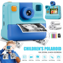 Kids Instant Print Camera Video Recorder 1080P LCD Mini Toy Digital Children Cam