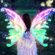 LED Butterfly Wings Kids Adults Dress Electrical Moving Fairy Wing Cosplay Party
