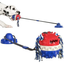 Dog Toy with Suction Cup, Dog Chew Interactive Toy, Indestructible Dog Toy (American Blue)