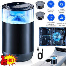 Portable Car Air Humidifier Smart Car Aromatherapy Diffuser Rechargeable 4 Modes