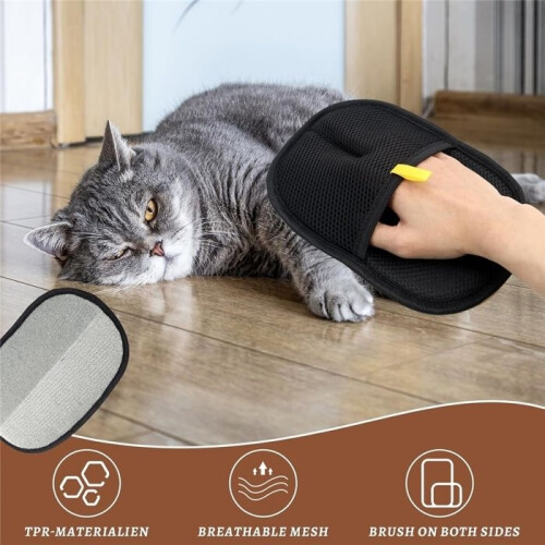 Gants de toilettage - Lot de 2 - Réutilisables - Électrostatiques - Pour chiens 1