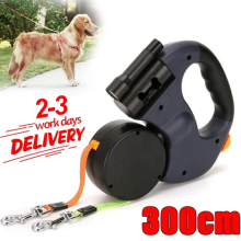 Retractable Double-Head Leash Extendable Dog Lead Pet Puppy Training Walking UK