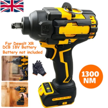 1300NM 1/2" For Dewalt XR DCB 18V Battery Cordless Electric Impact Wrench + LED