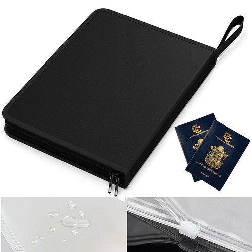 Birth Certificate Protector Fireproof Document Bag Passport Card Album Holder 1