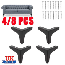 4Pcs 10cm Metal Furniture Legs Replacement Table Bed Sofa Cabinet Chair Feet NEW