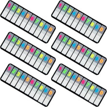1200 pieces digital index stickers, self-adhesive index tabs 0-9 transparent page tabs labels (pack of 6)