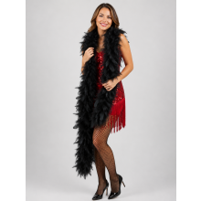 Black Feather Boa 90g 2m Luxury Flapper