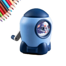 Pencil Sharpener, Manual Pencil Sharpener, Adjustable Point, Portable Children's Pencil Sharpener, with Helical Blade and Multicolored