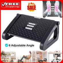 Office Foot Rest Desk Footrest Leg Rest Stool Adjustable Height Angle W/ Massage