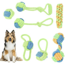 7-Piece Dog Rope Training Toys, Indestructible Dog Toy, Sturdy and Durable Chew Toys for All Types