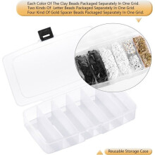 Bracelet making kit using white and black clay beads, polymer clay Heishi beads for jewelry making