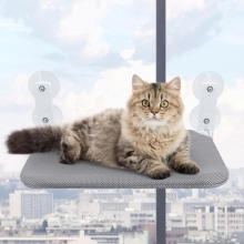 Cat Window Hammock With 4 Suction Cups 20kg Load Capacity Mesh Pad Steel Frame