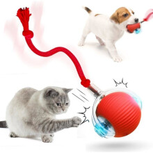 Interactive Ball - HANDEIU - Red - Motion Activated - For Dogs and Cats - Durable and Safe