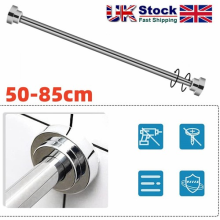 Telescopic HangingPole Clothes Hanger Rod Wardrobe Clothing Bar Garment Holder