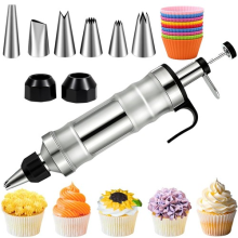 Dessert Decorating Syringe Set Frosting Piping Kit Stainless Steels Cake Decora