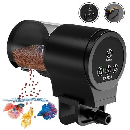100ml Fish Feeder Food Dispenser With 3 Modes Automatic Fish Feeder for Vacation 1