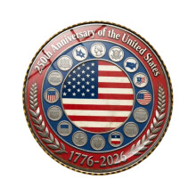 Zinc Alloy Patriotic Badge With Crystal Glass For-Copper 7