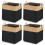 4X Large Cube Storage Baskets â“ Foldable Fabric Organizer Bins with Handles 2