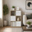 Charles Jacobs (3 White Drawers) Charles Jacobs Oak 6 Cube Open Book Shelf Storage Unit 2