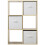 Charles Jacobs (3 White Drawers) Charles Jacobs Oak 6 Cube Open Book Shelf Storage Unit 3