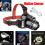 Super Bright LED Headlamp Flashlight USB Rechargeable Headlight Waterproof Lamp 2