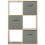 Charles Jacobs (3 Grey Drawers) Charles Jacobs Oak 6 Cube Open Book Shelf Storage Unit 3