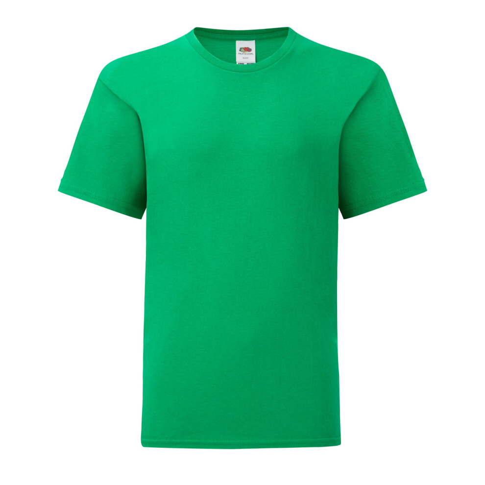 Fruit Of The Loom (5-6 Years, Kelly Green) Childrens/Kids Iconic 150 T-Shirt